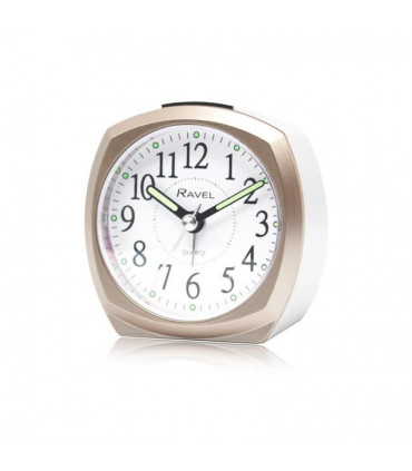 Ravel Front Colour Pop Beep Quartz Alarm Clock Gold RC047.2