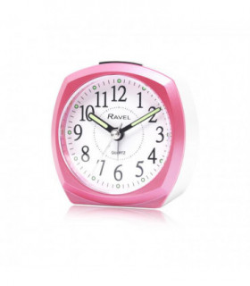 Ravel Front Colour Pop Beep Quartz Alarm Clock Pink RC047.5