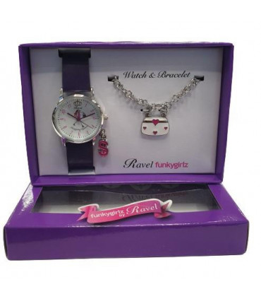 Ravel Funkygirlz fashion watch & Bracelet  R3302