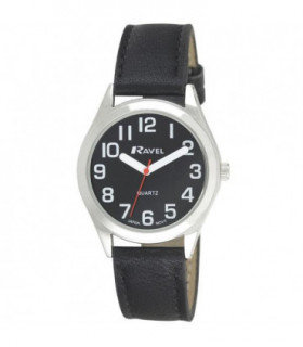 Ravel Mens Classic Strap Watch Black Watch R0125.03.1