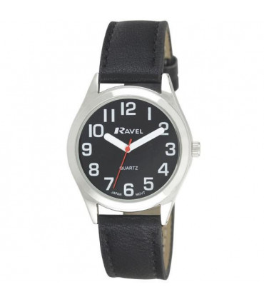 Ravel Mens Classic Strap Watch Black Watch R0125.03.1