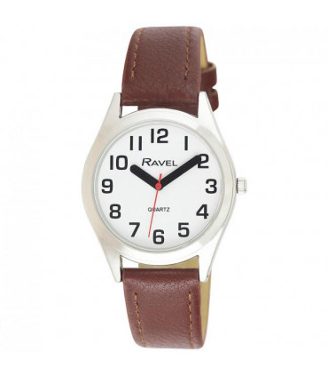 Ravel Mens Classic Strap Watch Brown/Silver Watch R0125.05.1