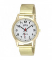 Ravel Mens Gilt Stainless Steel Day/Date Expandable Bracelet Strap Watch R0706.19.1EX