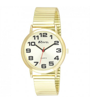 Ravel Mens Watch Gilt Expander Strap Watch R0208.05.1s