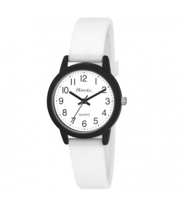 Ravel Girls & Boys Sports White Silicone Watch R1813.4