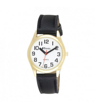 Ravel Womens Classic Strap Black/Gold Watch R0125.02.2