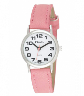 Ravel Women's Classic Pink Leather Strap Watch R0105.13.15LA