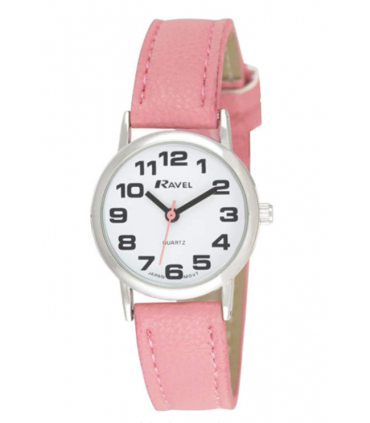 Ravel Women's Classic Pink Leather Strap Watch R0105.13.15LA