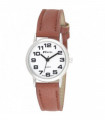 Ravel Ladies Basic White Dial Brown Leather Strap Watch R0105.32.2A