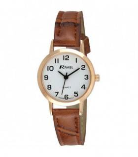 Ravel Ladies Classic Strap Brown / Gold Watch R0102.14.2A