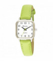 Ravel Ladies Cushion Shaped Brights Leather Strap Watch  Bright Green
