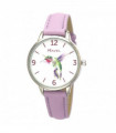 Ravel Ladies Hummingbird Leather Strap Watch - Lilac - RF010.7