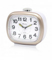 Ravel Large Sized Bedside Quartz Alarm Clock White/Gold RC045.14