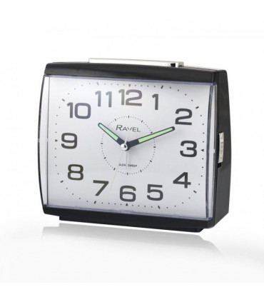 Ravel Large Square Retro Bedside Quartz Alarm Clock RC037.3