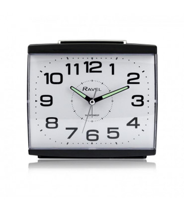 Ravel Large Square Retro Bedside Quartz Alarm Clock RC037.3
