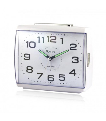 Ravel Large Square Retro Bedside Quartz Alarm Clock RC037.4