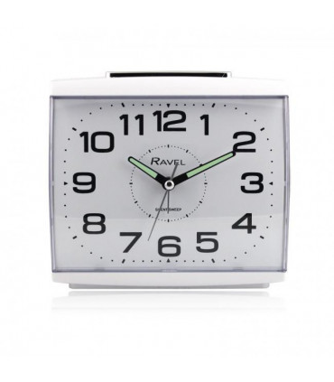 Ravel Large Square Retro Bedside Quartz Alarm Clock RC037.4