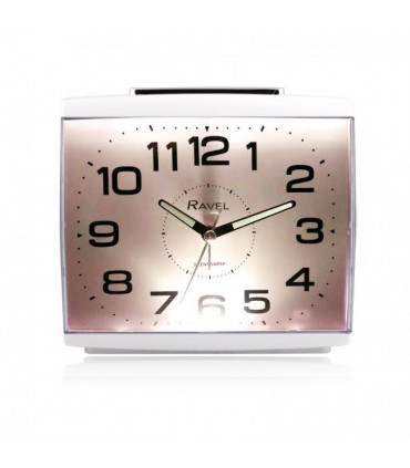 Ravel Large Square Retro Bedside Quartz Alarm Clock RC037.4