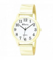 Ravel Mens Bold Number White Dial Gold Expander Bracelet Watch R0232.02.1