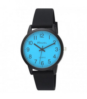 Ravel Mens Sports Blue Dial with Black Silicone Watch R1814.6
