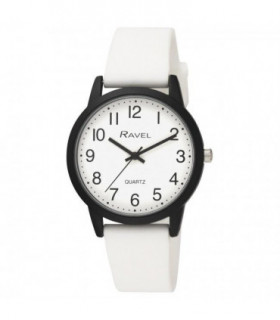 Ravel Mens Sports White Dial with White Silicone Watch R1814.4