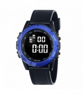 Ravel Mens 3ATM Digital Sports Black/Blue2 Watch RDG.14.22