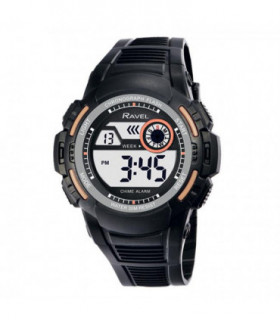 Ravel Mens 3ATM Digital Sports Black/Stone Watch RDG.14.12