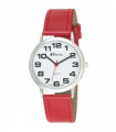 Ravel Mens Basic White Dial Red Leather Strap Watch  R0105.10.1A