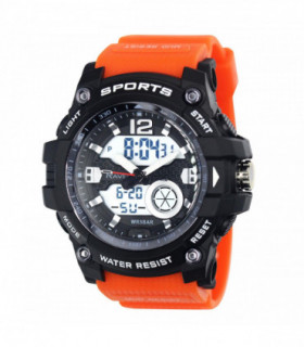 Ravel Mens Boys Ana-Digi Dual time 5ATM Sports Orange Digital Watch RDT.2G