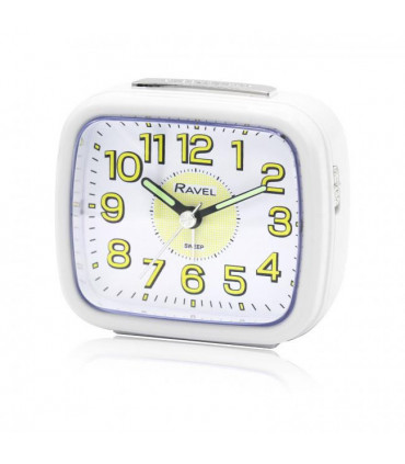 Ravel Mid sized Bedside Quartz Alarm Clock White RC044.4