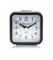 Ravel Rectangular Mini Bedside Quartz Alarm Clock - Black RC043.3