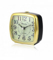 Ravel Retro Styled Small Size Bedside Quartz Alarm Clock - Black / Gold RC041.32