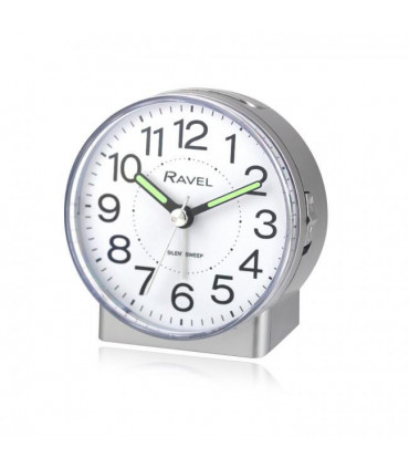 Ravel Round Mid Sized Bedside Quartz Alarm Clock RC039.2