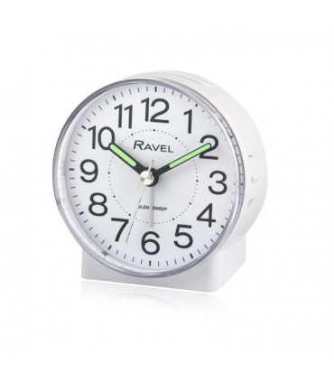 Ravel Round Mid Sized Bedside Quartz Alarm Clock RC039.4
