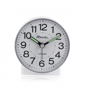 Ravel Round Mid Sized Bedside Quartz Alarm Clock RC039.4