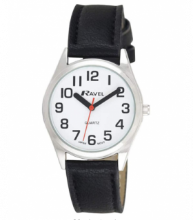 Ravel Womens Super Bold Easy Read Dial Silver Polished Round Case Watch R0125.01.2