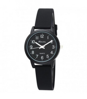 Ravel Girls & Boys Sports Black Silicone Watch R1813.3