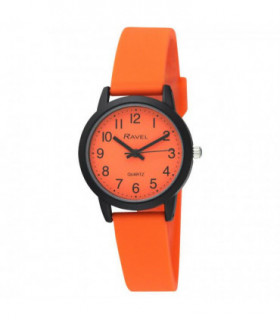 Ravel Girls & Boys Sports Orange Silicone Watch R1813.8
