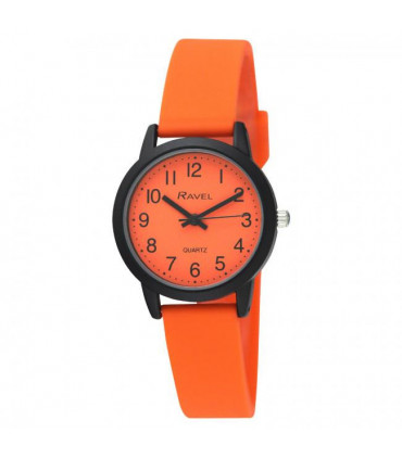 Ravel Girls & Boys Sports Orange Silicone Watch R1813.8