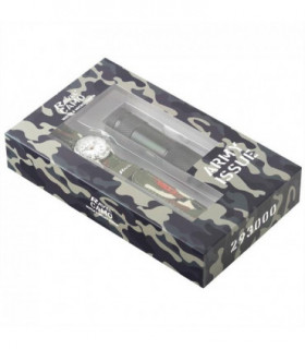 R4403 RAVEL CAMO KIDS WATCH & TORCH SET