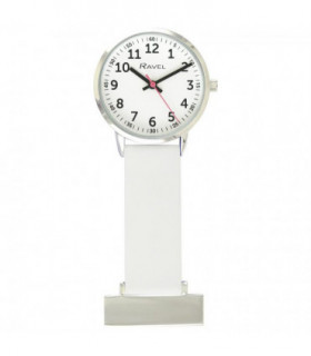 Ravel White Silicone Nurses Fob Watch R1107.4