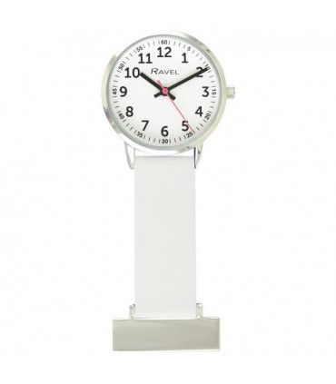 Ravel White Silicone Nurses Fob Watch R1107.4