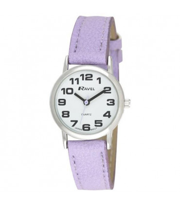 Ravel Women's Classic Purple Leather Strap Watch R0105.13.17LA