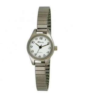 Ravel Ladies Cocktail White Dial with Silver Expander Watch R0207.02.2