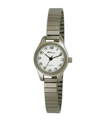 Ravel Ladies Cocktail White Dial with Silver Expander Watch R0207.02.2