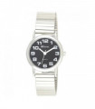 Ravel Ladies Chrome Black Dial Watch R0208.03.2S