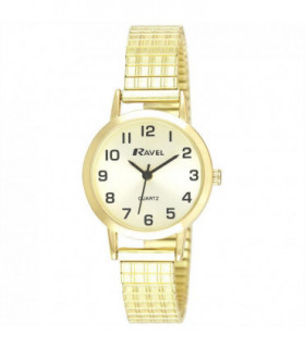Ravel Womens Slimline Soft Comfort Fit Expander Bracelet Wrist Watch R0201.11.2s