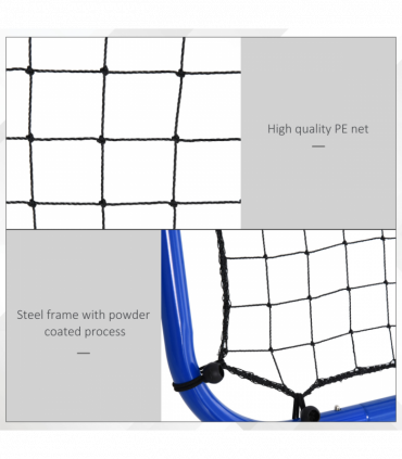 Rebounder Net Football Target Goal Training Adjustable Angles HOMCOM