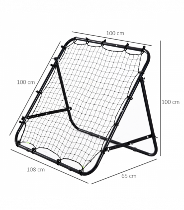 Rebounder Net Kids Adults Football Training Aid Practice Adjustable  HOMCOM