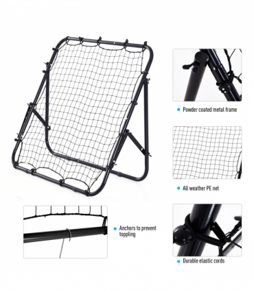 Rebounder Net Kids Adults Football Training Aid Practice Adjustable  HOMCOM